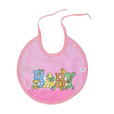 Heart Home Rouned Shaped Baby Cotton Apron Bibs-Pack of 2 (Pink)-HS43HEARTH25531